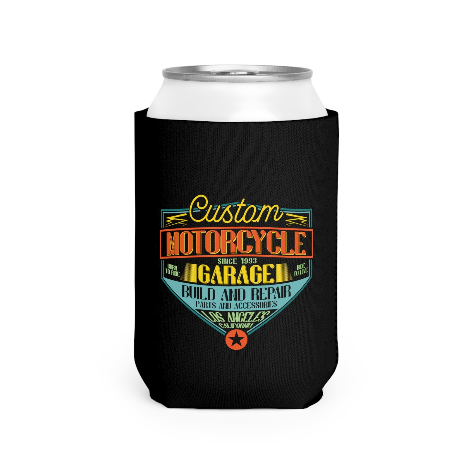 Custom Motorcycle Garage - Can Cooler Sleeve