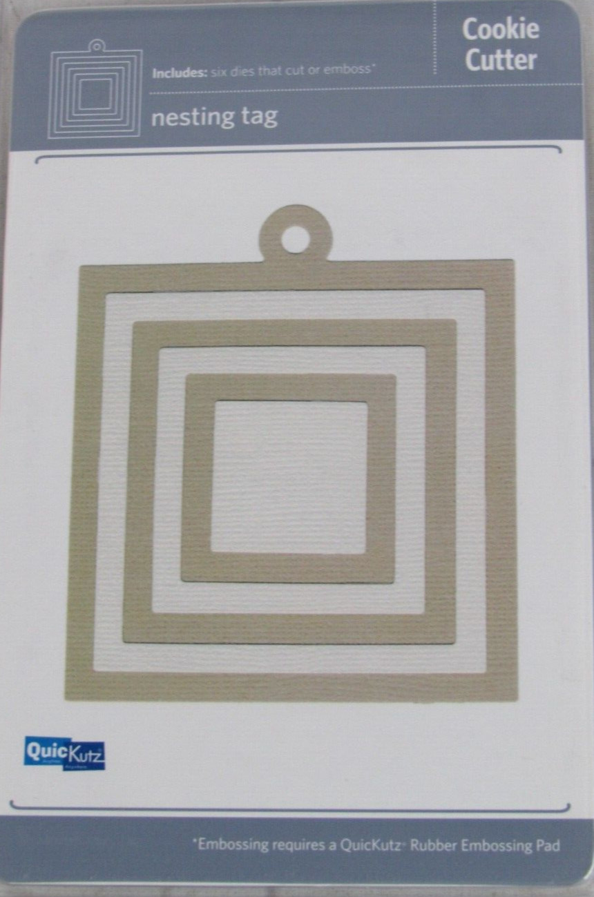 QuicKutz Nesting Tag, Cookie Cutter Dies, 6 Cutting Dies, CC-SHAPE-6-023
