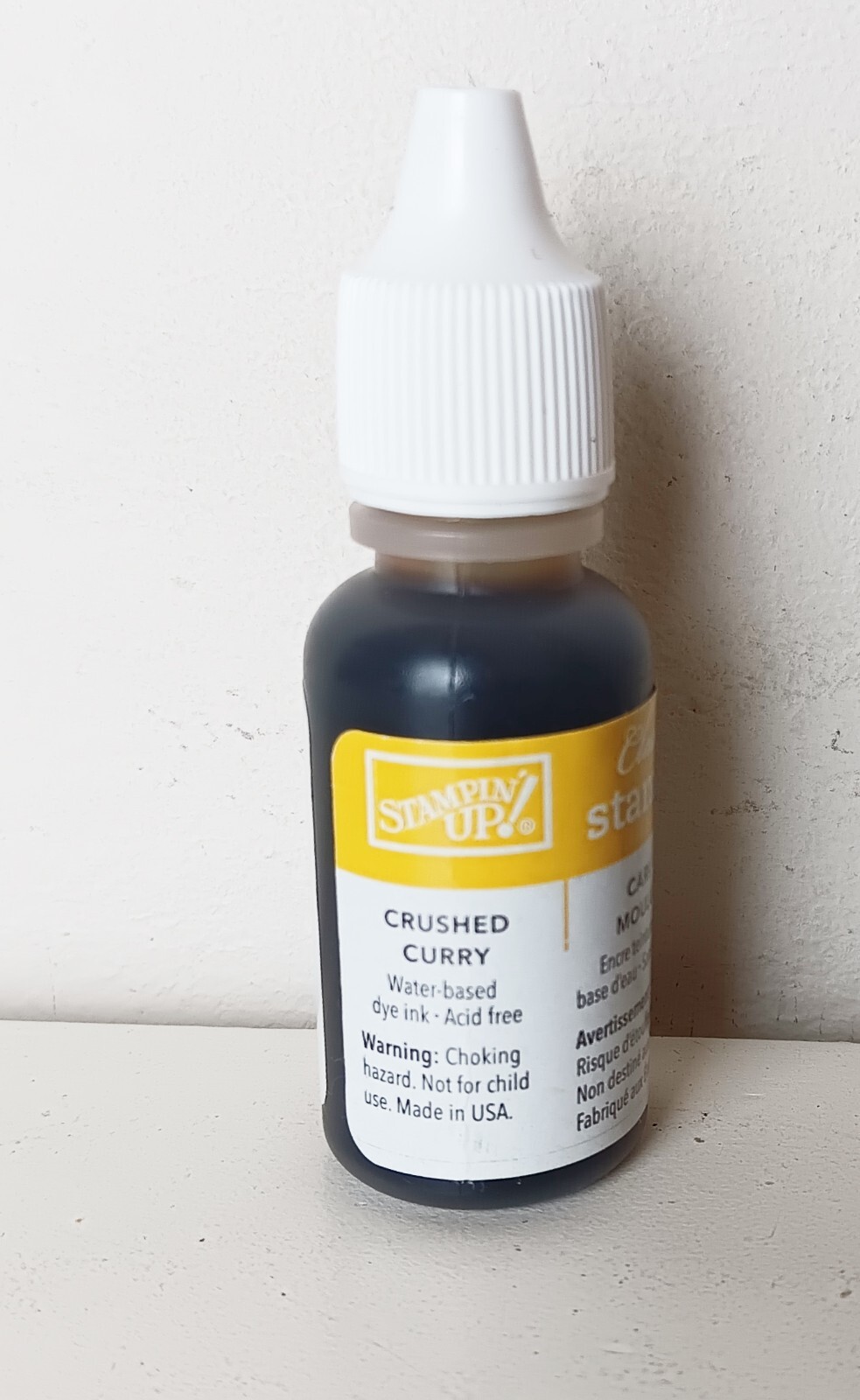 Stampin Up Crushed Curry Yellow Ink Re-Inker Bottle New