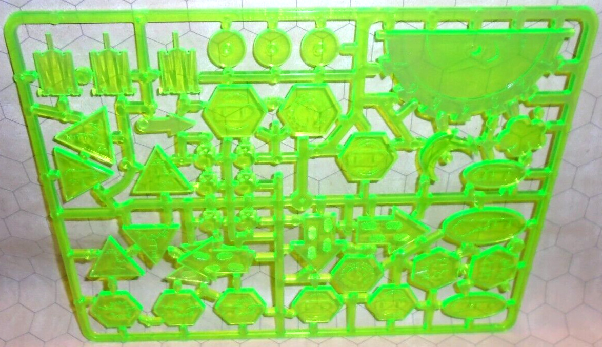 Warhammer 40k Game Counters (Complete Sprue) OOP GW - Green Clear Plastic