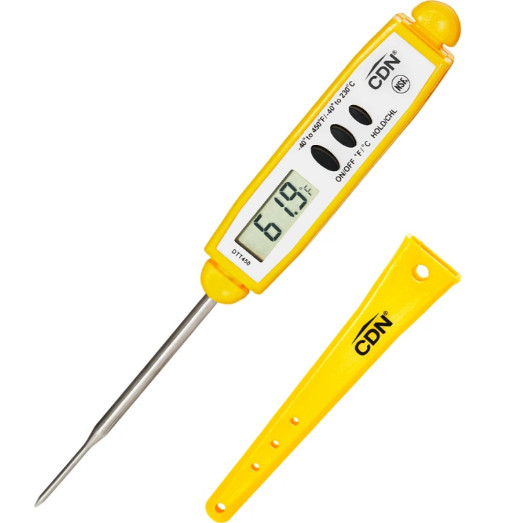 CDN DTT450 ProAccurate Thin Tip Yellow Thermometer SEALED