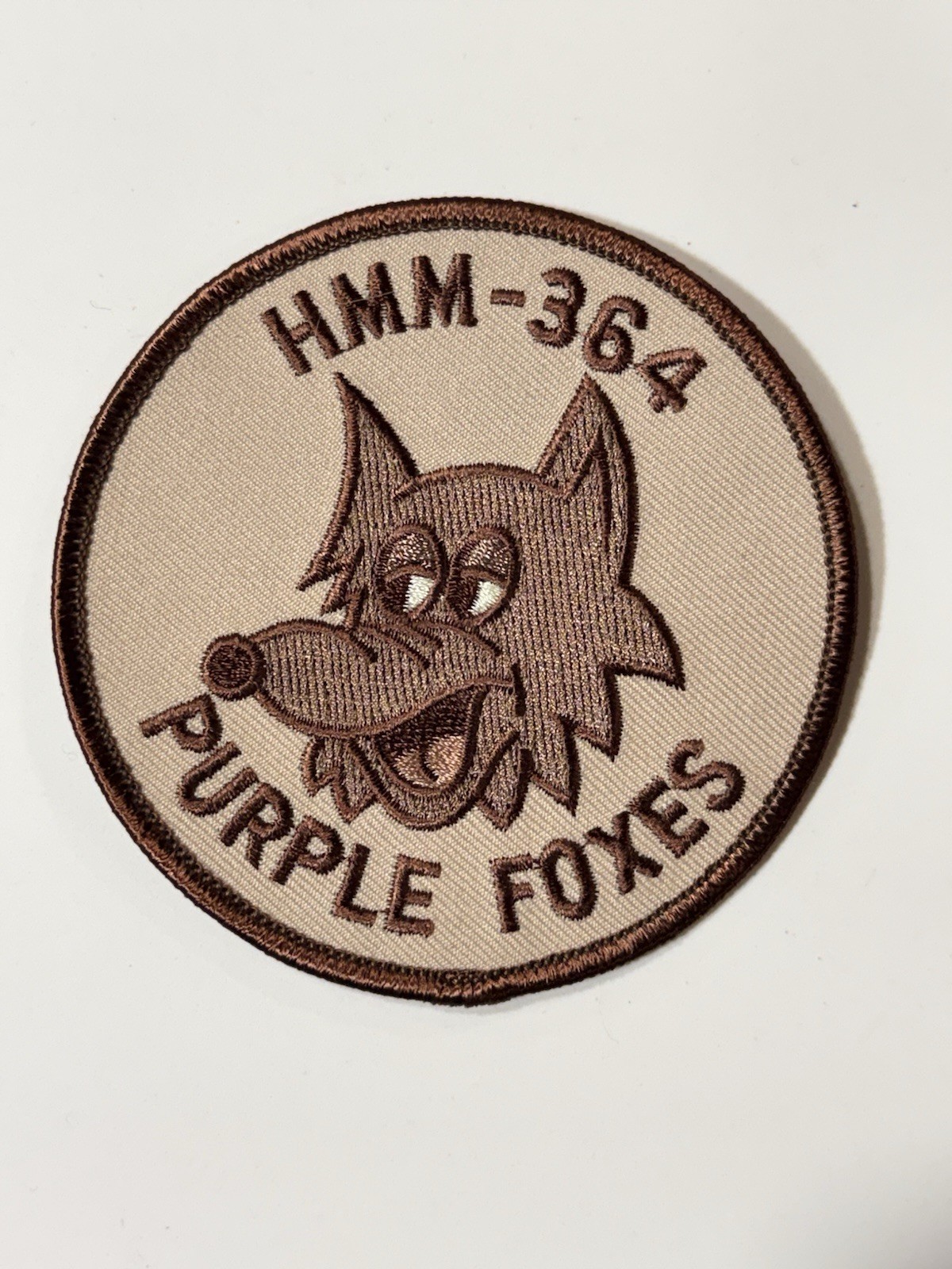 Vietnam USMC Marine Medium Helicopter Squadron 364 (HMM-364) Purple Foxes Patch