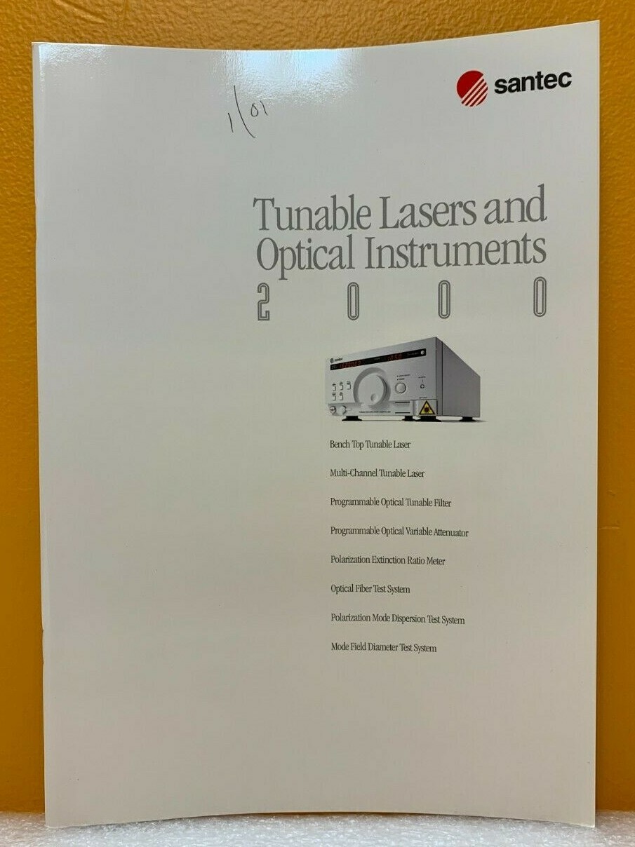 Santec 2000 Turntable Lasers and Optical Instruments Catalog.