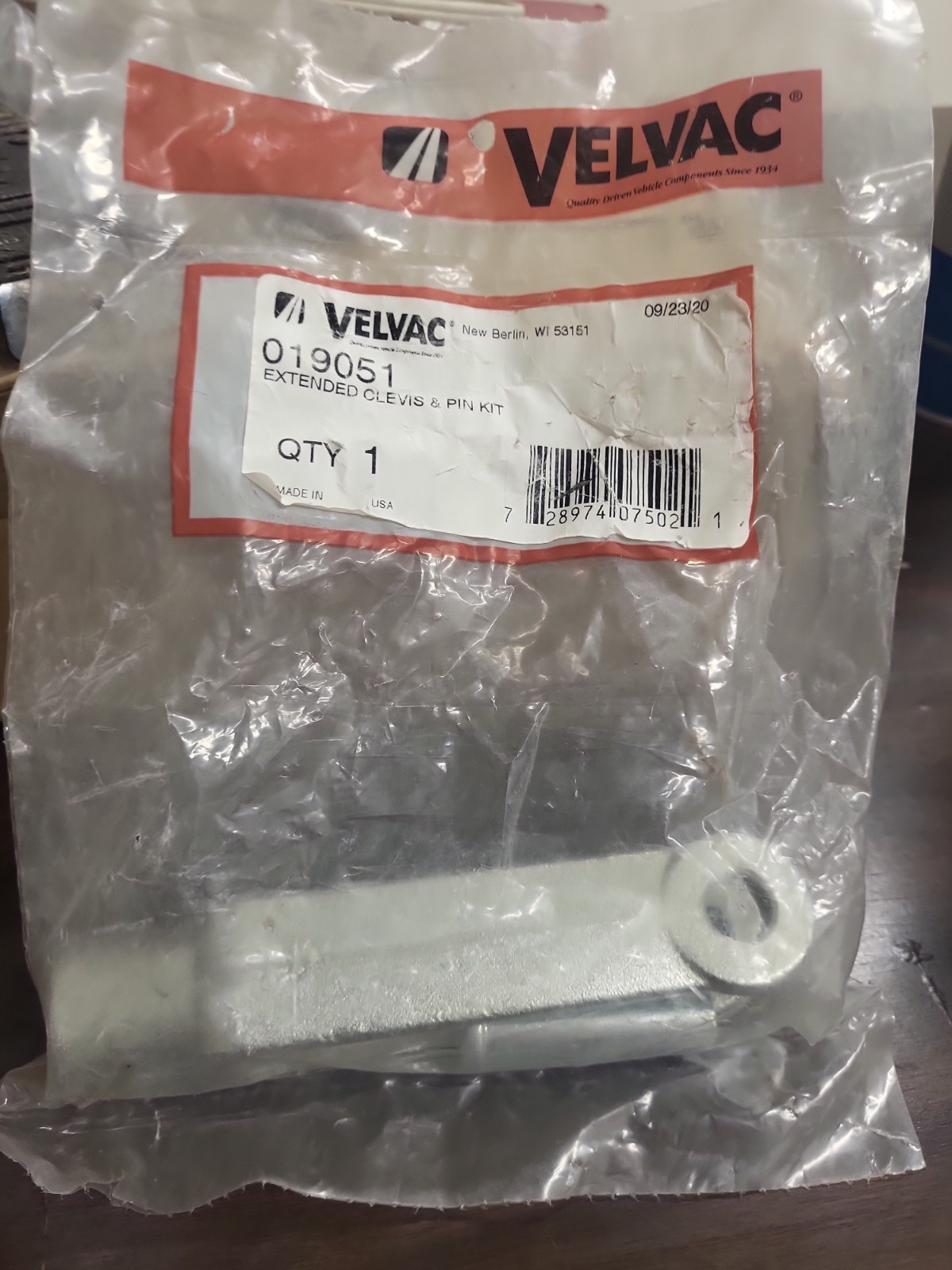 Velvac Extended Clevis & Pin Kit Made In USA QUALITY DRIVEN VEHICLE COMPONETS