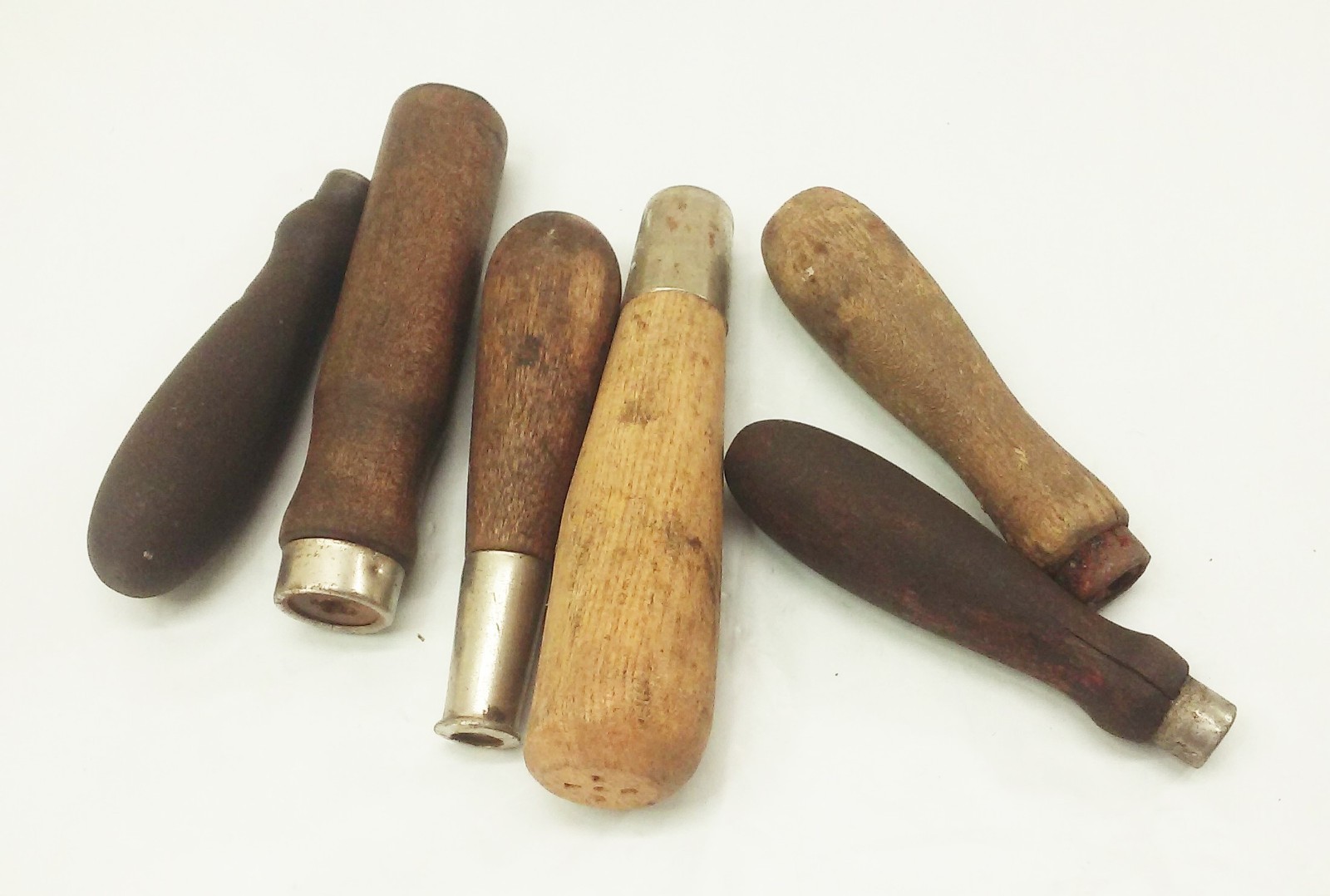 Vtg Hand File Wood Wooden Handles LOT of 6