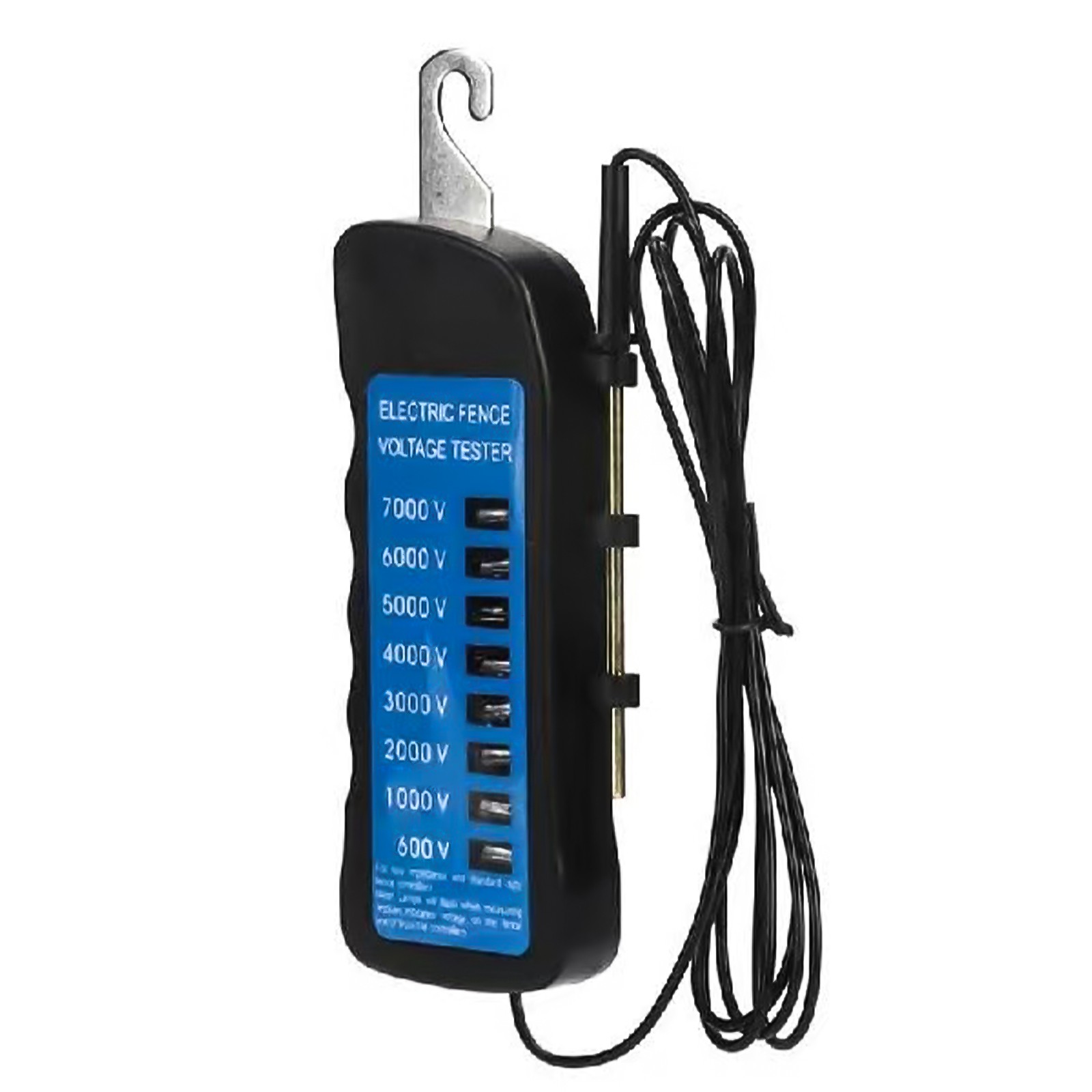 600V-7KV Garden Electric Fence Voltmeter Tester With 8 Indicator Light b