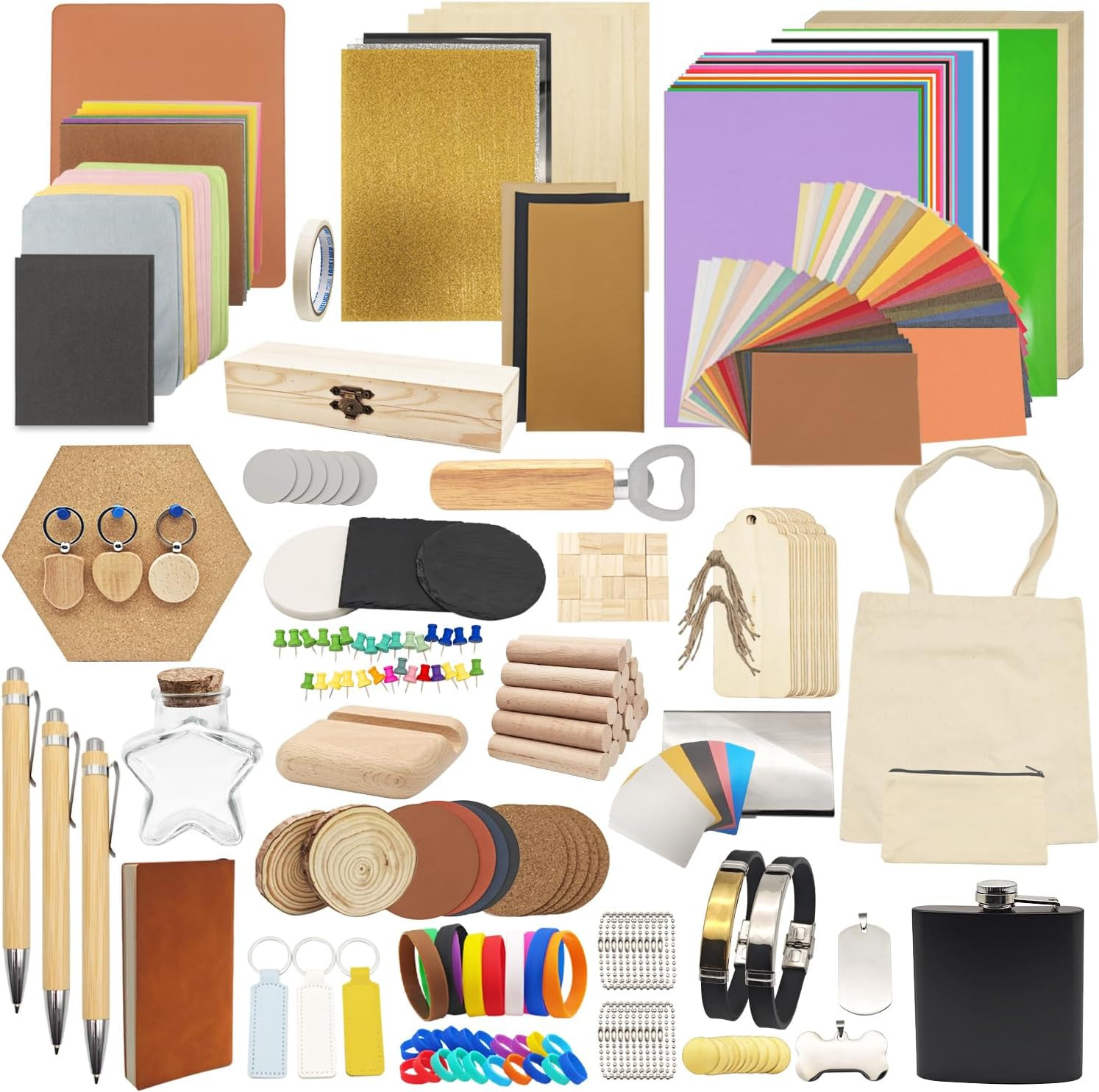 366PCS Laser Engraving Supply Kit - 43 Materials for All Engravers