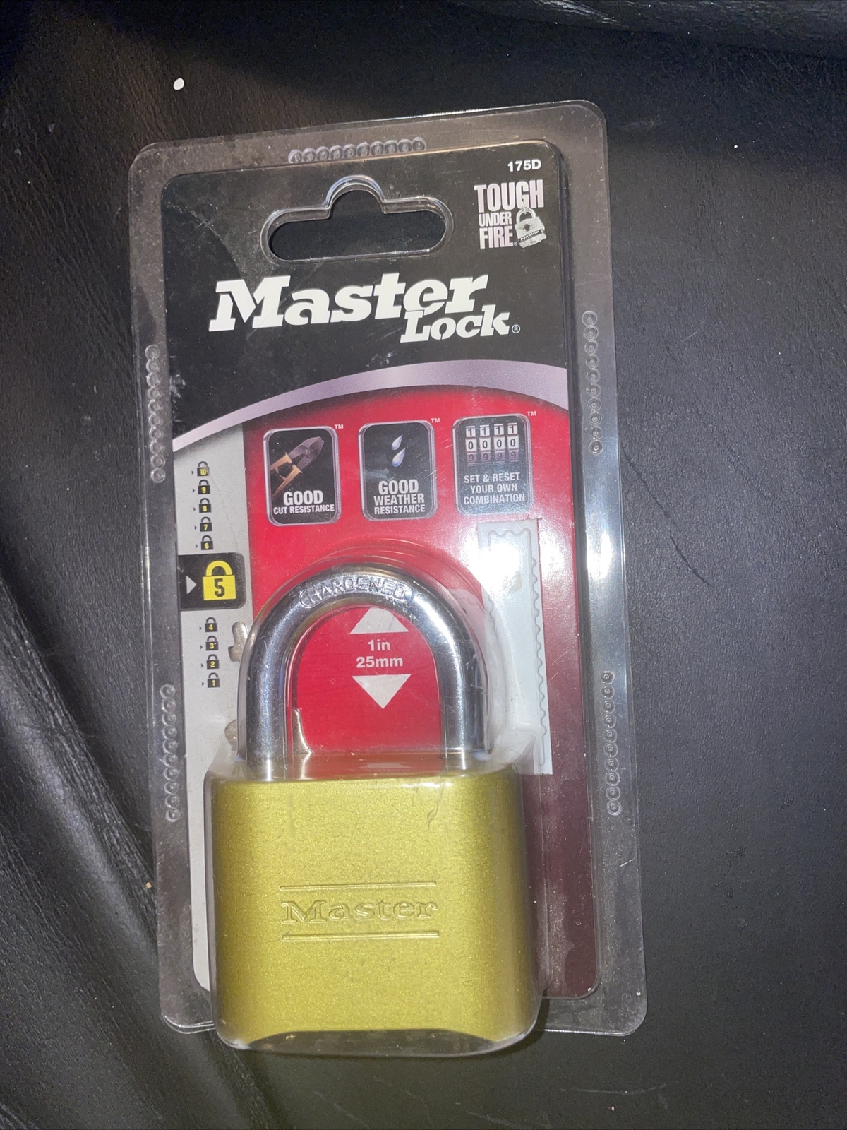 NIB Master Lock 175D Combination Padlock, Set your own combination