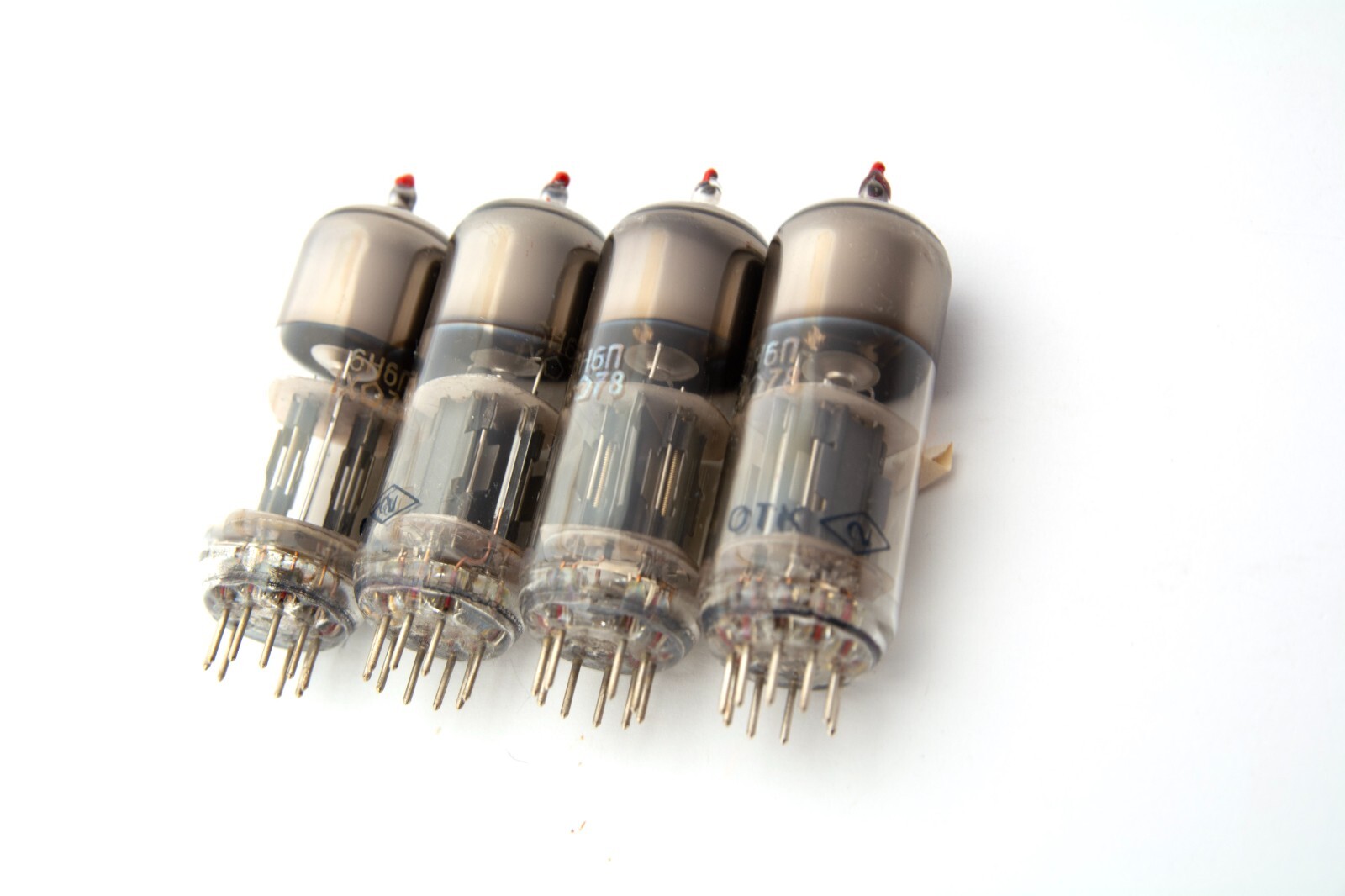 MATCHED PAIR 6N6P RED-TIP (6N6 / 6Н6П Ecc99/ E182cc) Double Triode