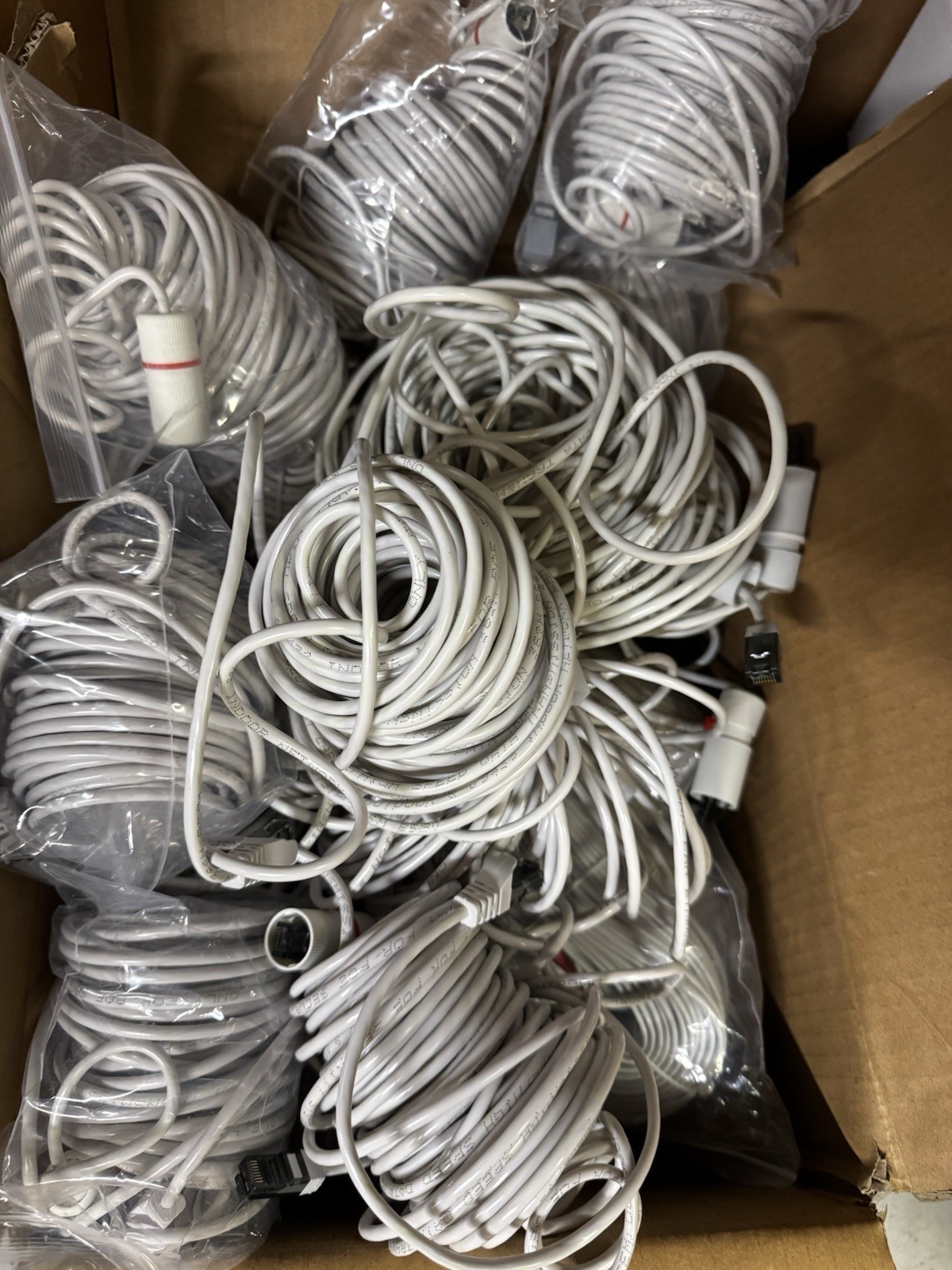 4x 60FT Ethernet Cable for POE Security Camera System Network Surveillance