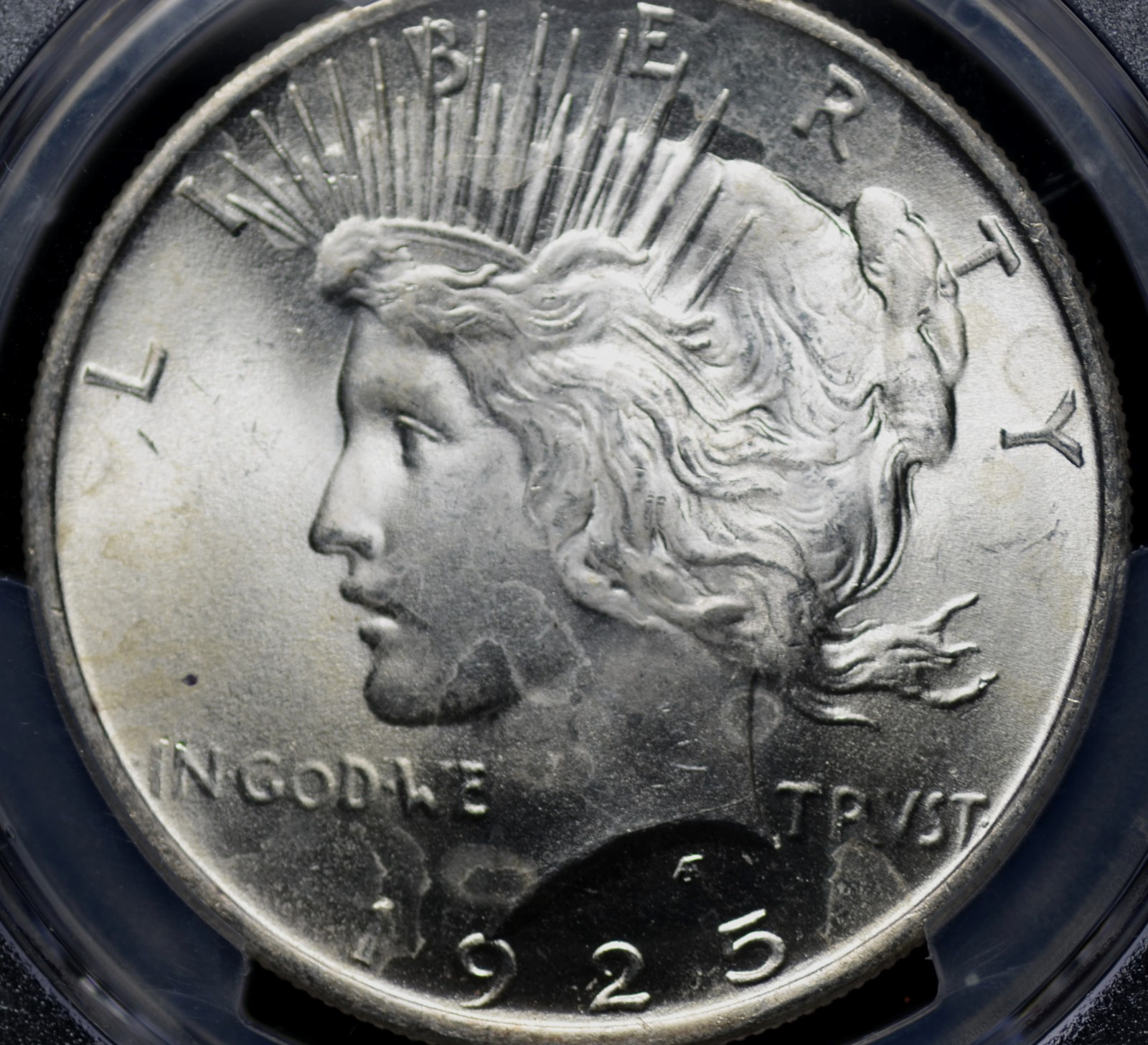 1925 PEACE DOLLAR PCGS MS 63 EXCELLENT STRIKE, LUSTER, AND SURFACE QUALITY FOR