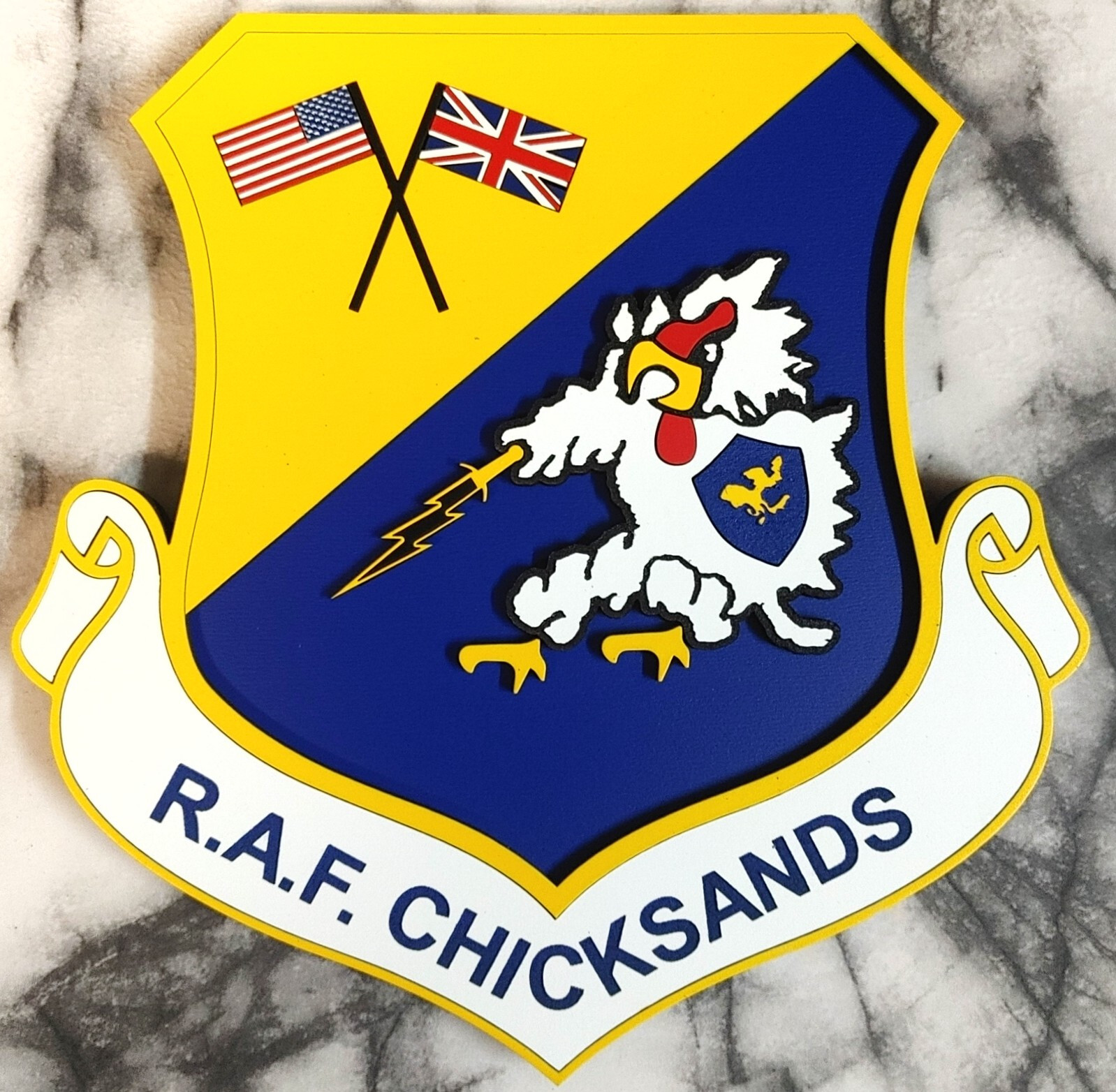 8" US Air Force RAF Chicksands Plaque Signals Intelligence "Elephant Cage"