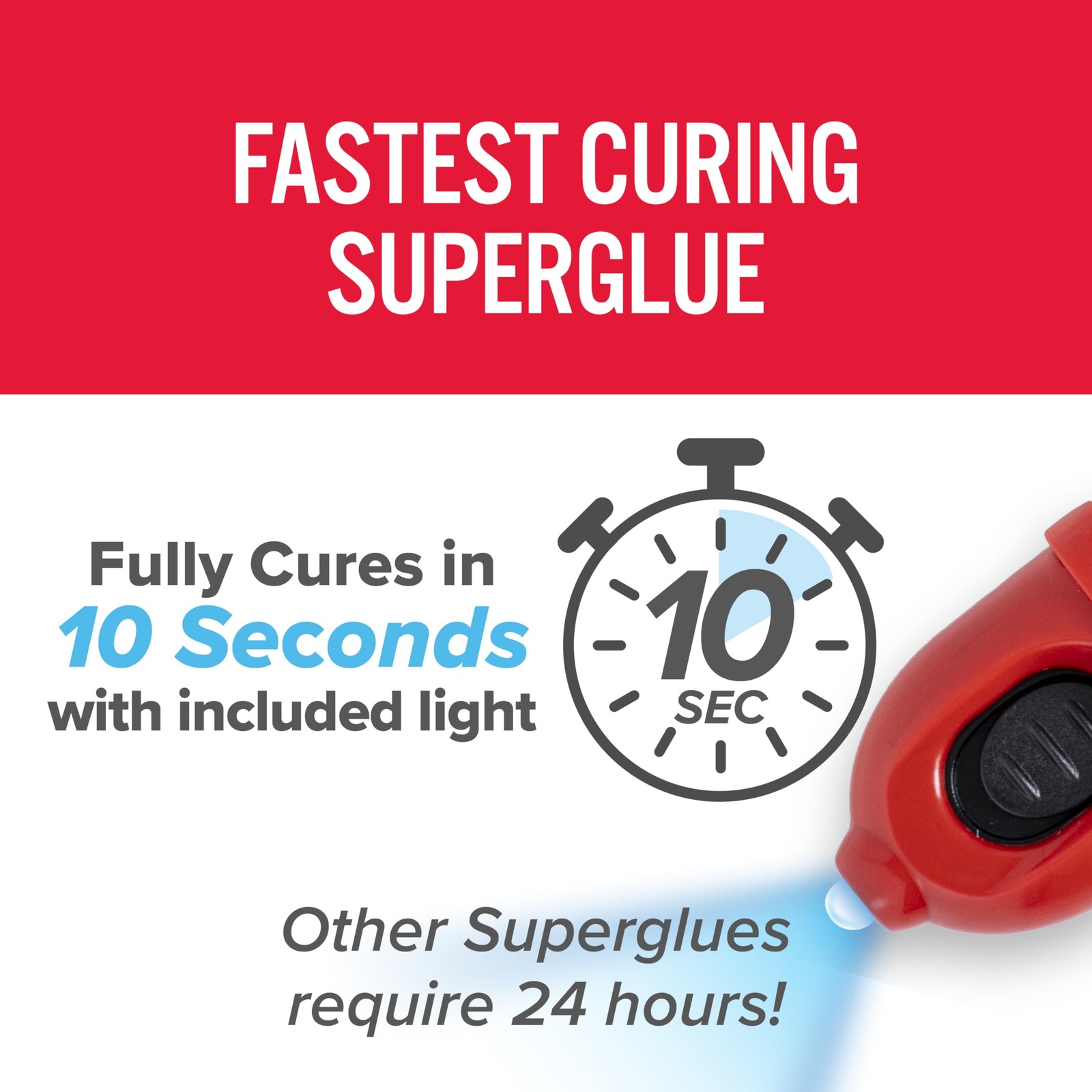 Light-Activated Superglue, Clear, 5g, 2-Pack