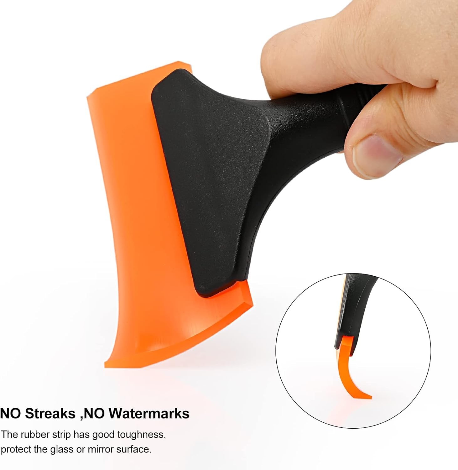 Small Squeegee 5 Inch Rubber Window Tint Windshield Scraper For Car Glass Orange