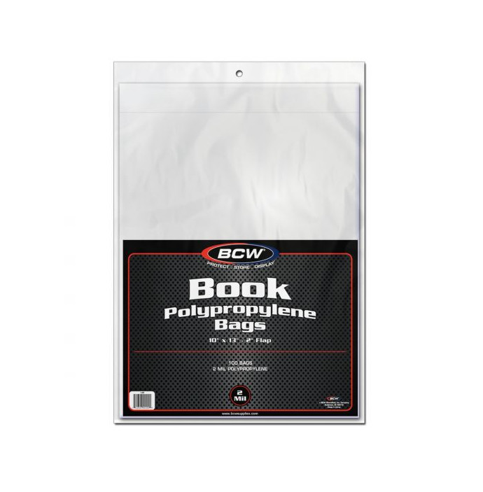 (100) BCW 10" x 13" Large Book Bags For Archival Protection Display and Storage
