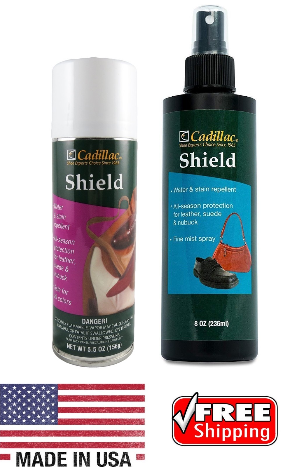 Cadillac Shield All-season Water Stain Repellent Leather Suede Nubuck BRAND NEW!