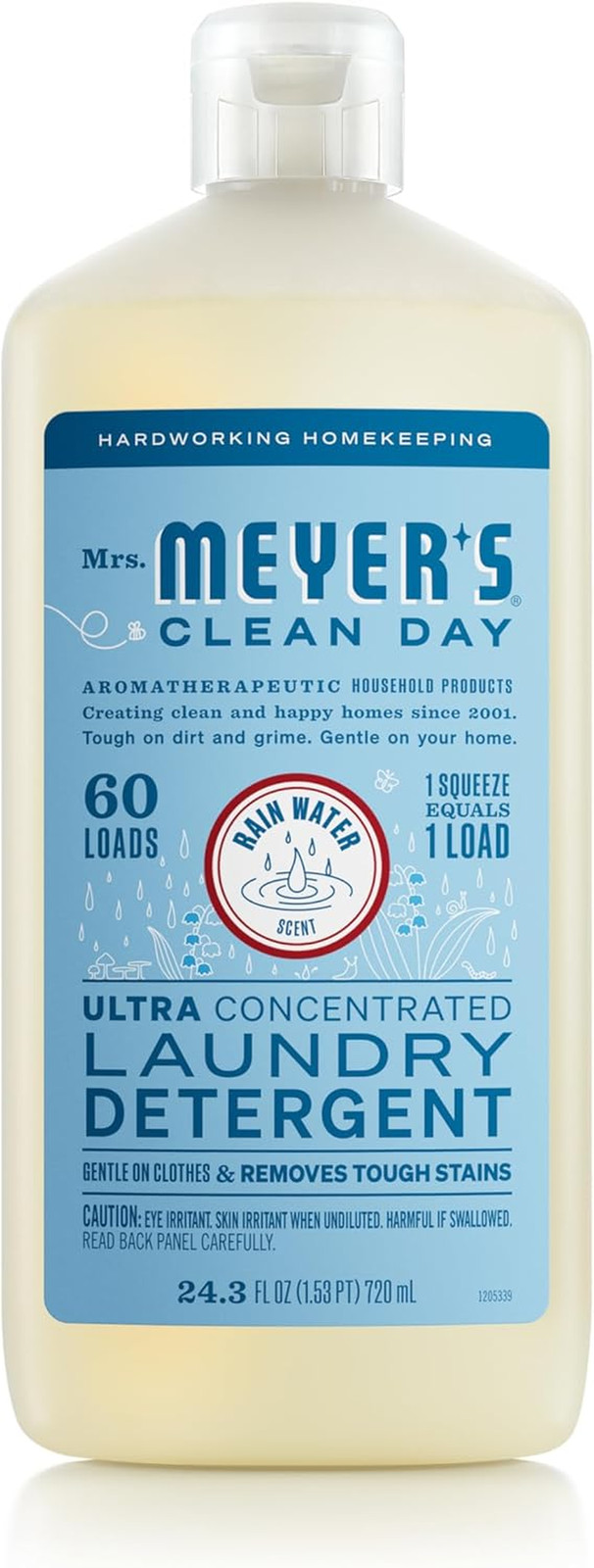 CLEAN DAY Ultra Concentrated Laundry Detergent, Rain Water Scent, 24.3 Fl Oz