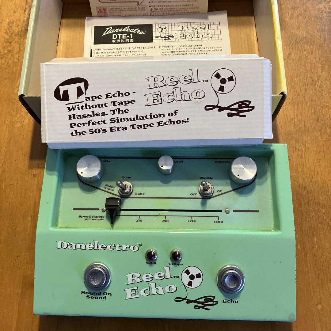 Danelectro Real Echo DTE-1 Guitar Effect Pedal Operation confirmed w/ Box Used