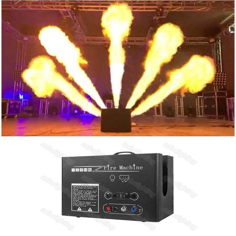 Stage Theatre 5-head DMX Fire Machine Wedding Event Show Flame Projector Thrower
