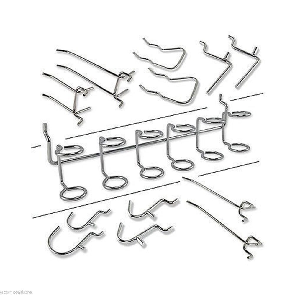 200pc Wall Pegboard Organizers Assorted Hooks Garage Tool Hooks Bins Hanging