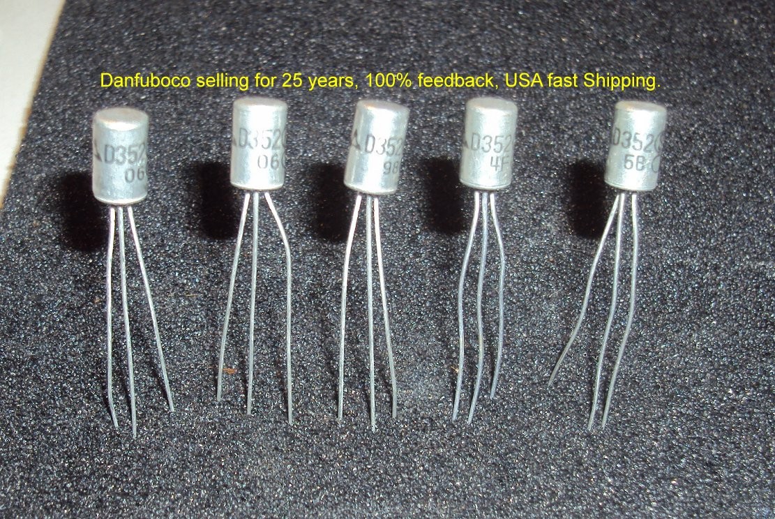 2SD352  Matsushita 5 TESTED NPN Germanium Transistors with data ZONK fuzz pedals
