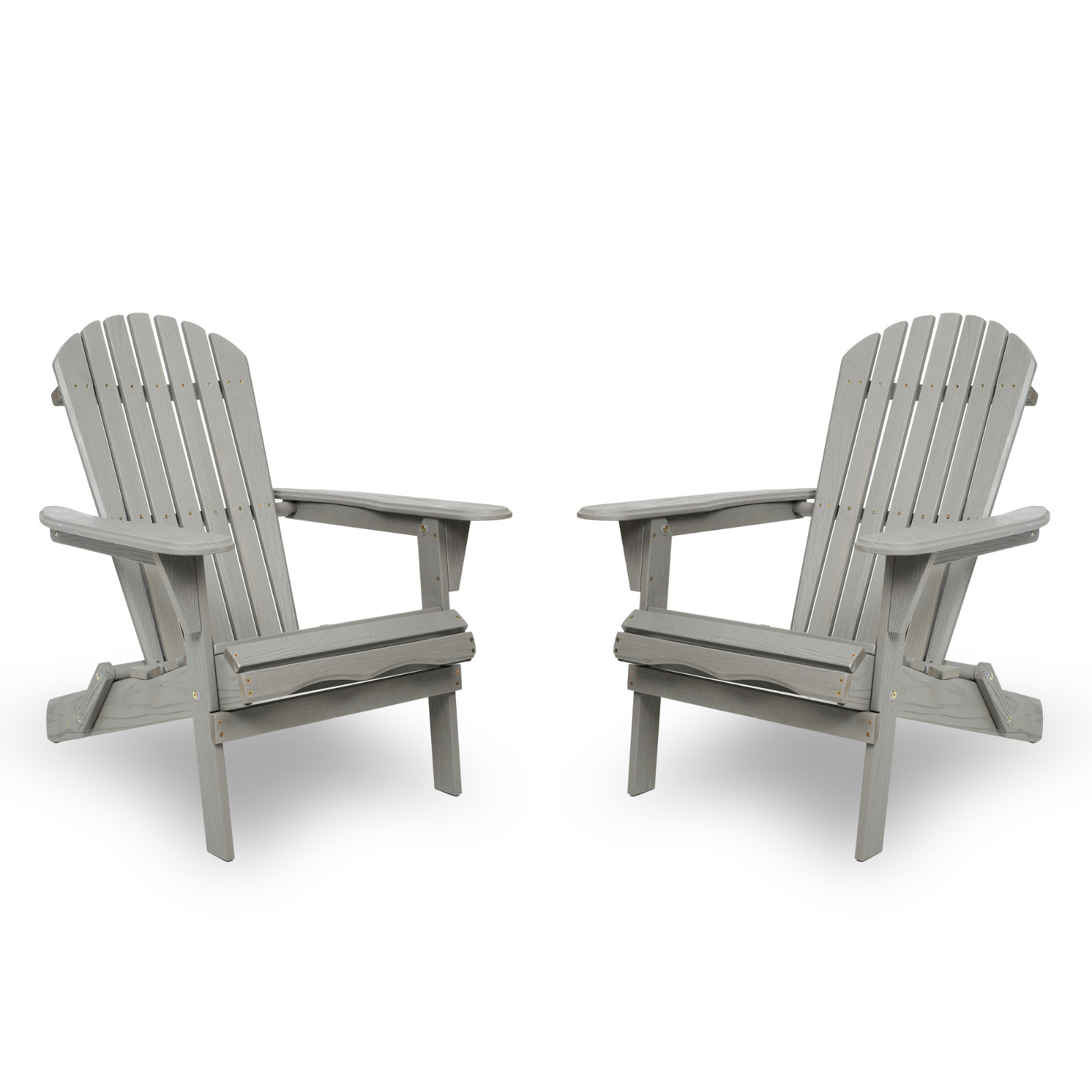 Folding Patio Adirondack Chair Conversation Set of 2 Outdoor Furniture Lounge