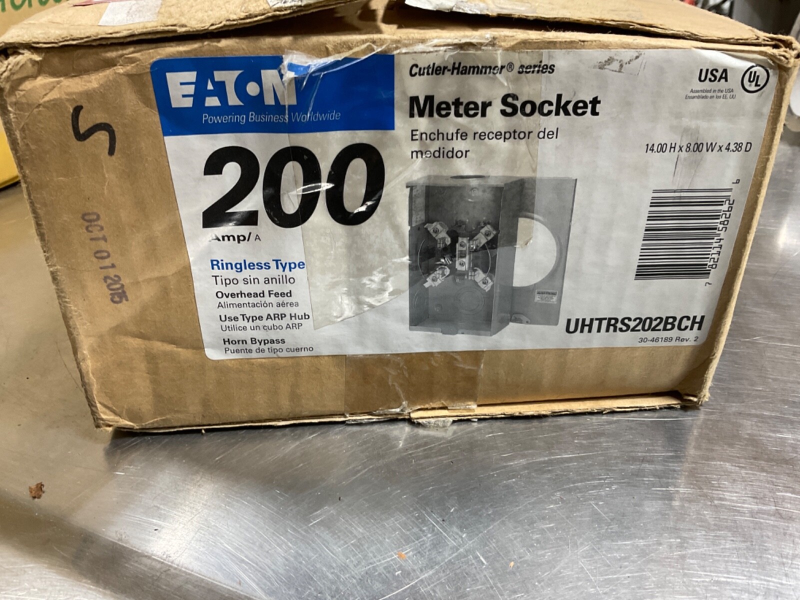 EATON UHTRS202BCH  200 Amp Meter Socket NEW