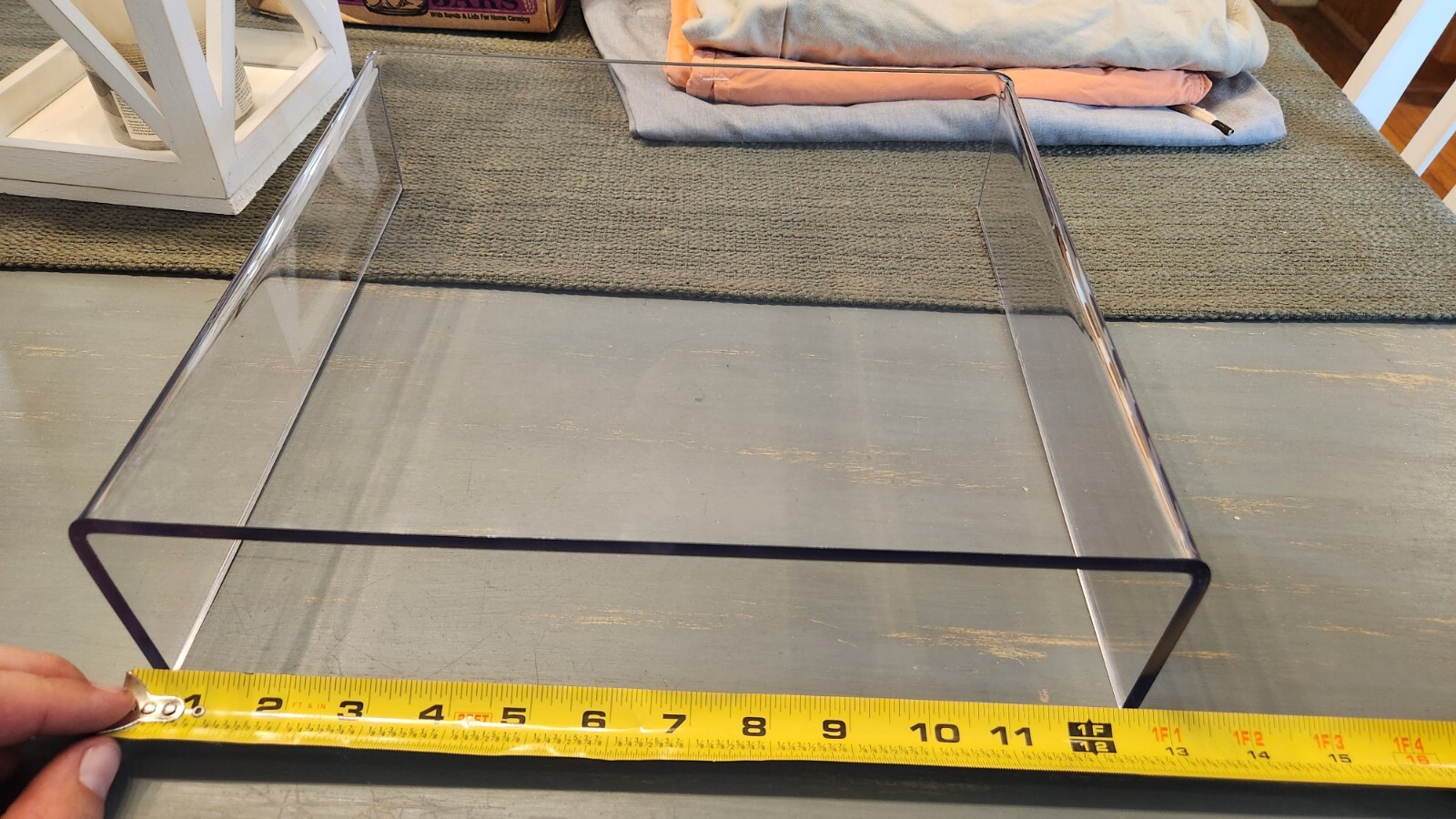 12 x 12 acrylic desctop monitor stand/acrylic Shelf 3 and 3/4 inches high