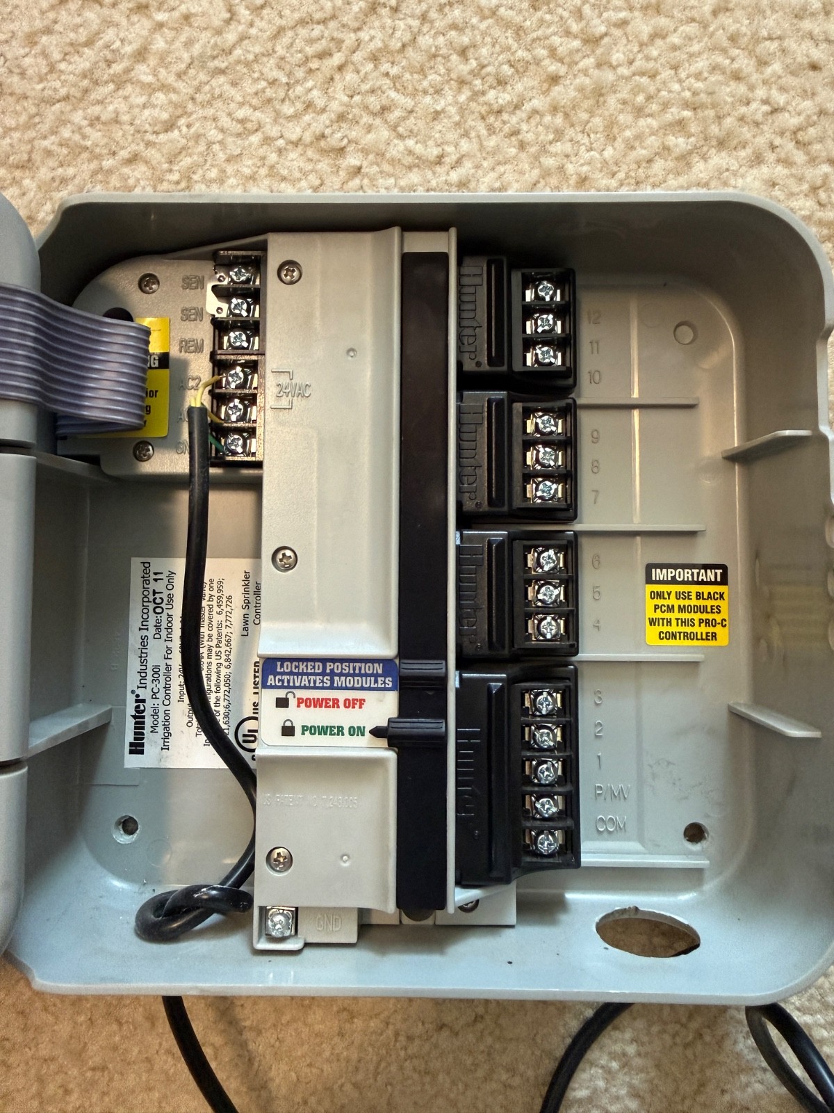 Hunter Pro-C PC-300i Irrigation Sprinkler Controller 12 Zone - Tested & Works