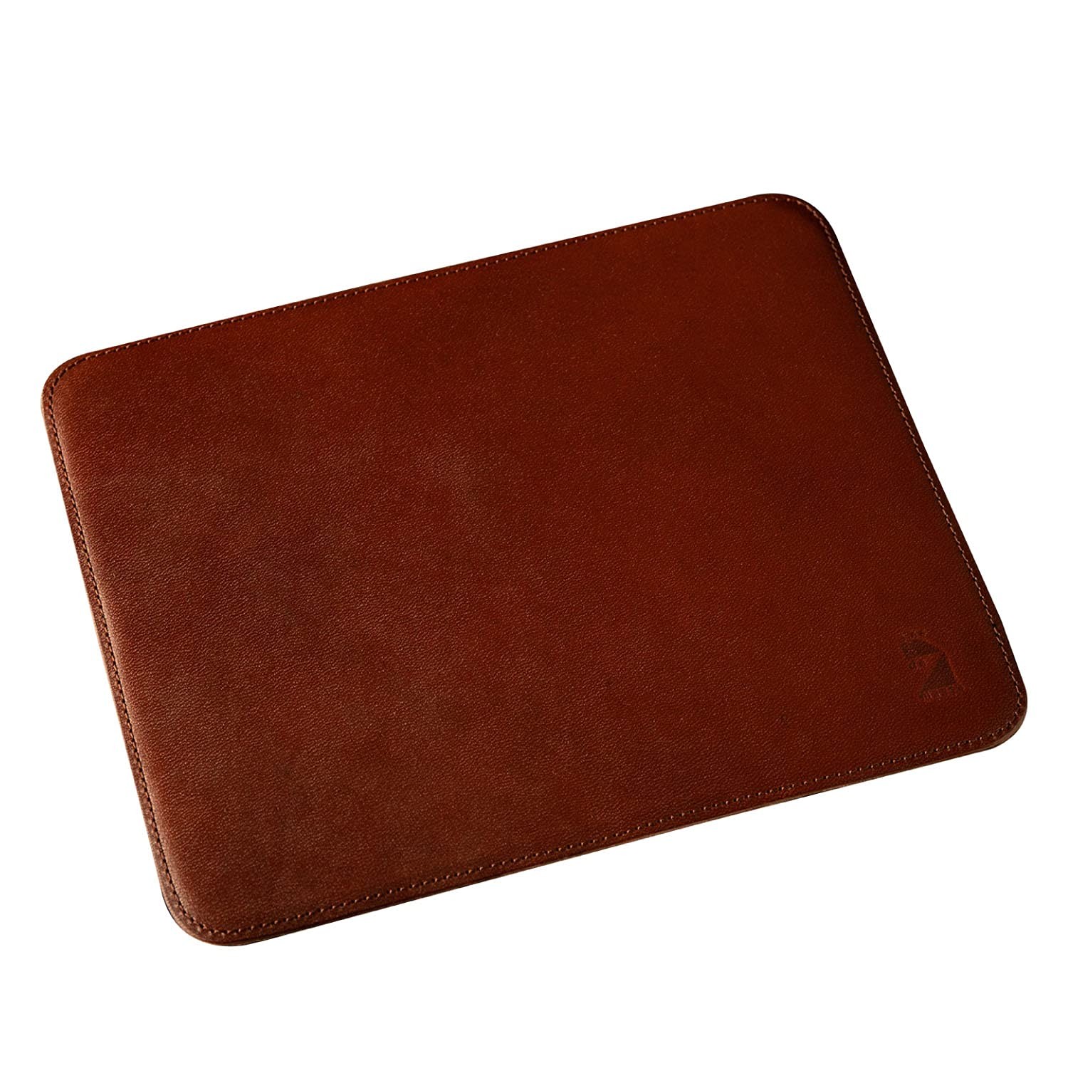 Japanese Leather Mouse Pad Brown Tochigi Leather Handmade Desk Mat Made in Japan