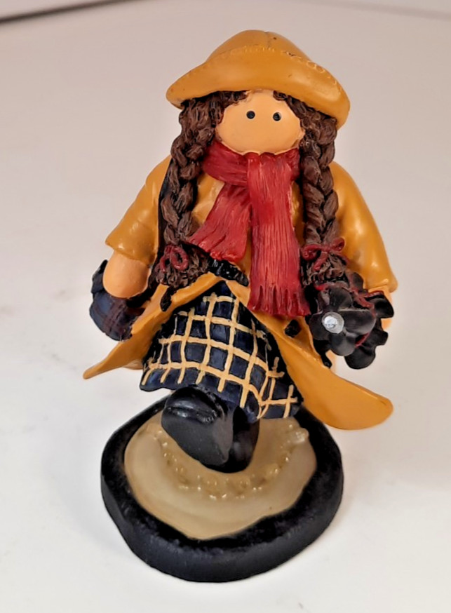 Lizzie High Dolls Nancy Bowman Figurine Rain Umbrella Puddle 1996 Vintage