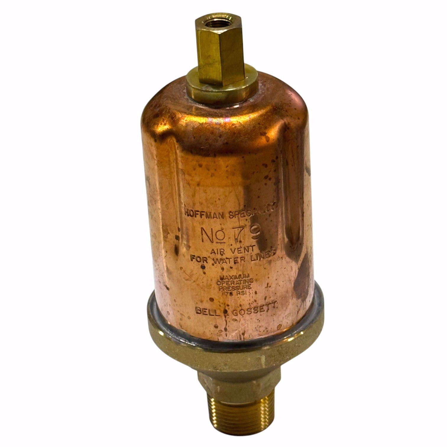 Hoffman 401488 # 79 1/2 Female X 3/4 Male Water Main Air Vent