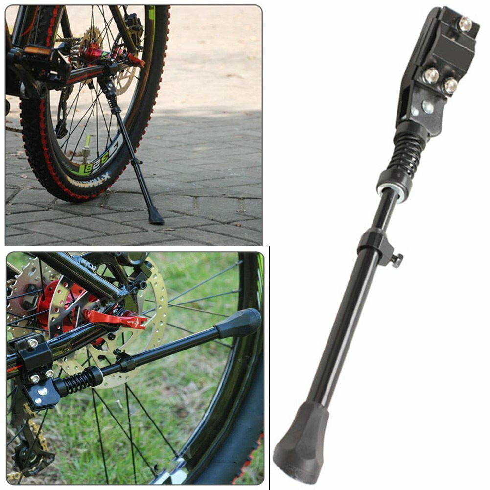 Black MTB Road Bike Mountain Bicycle Adjustable Alloy Bike Side Kickstand USA