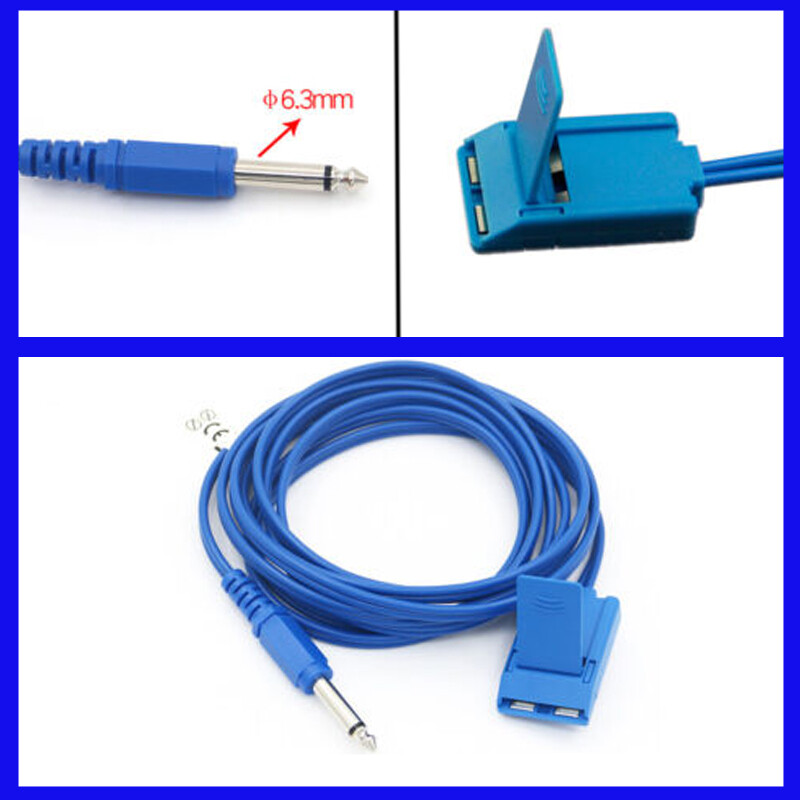 REM Patient Grounding ESU Electrosurgical Plate Cable Negative Cautery Monopole