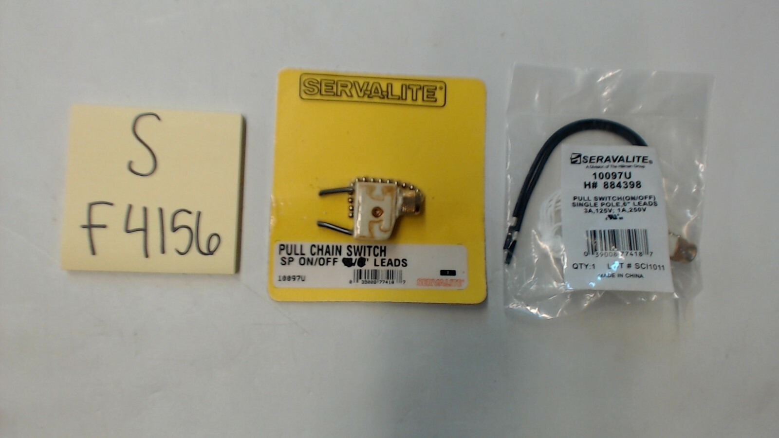 10097U SP On/Off Pull Chain Switch Lot of 2