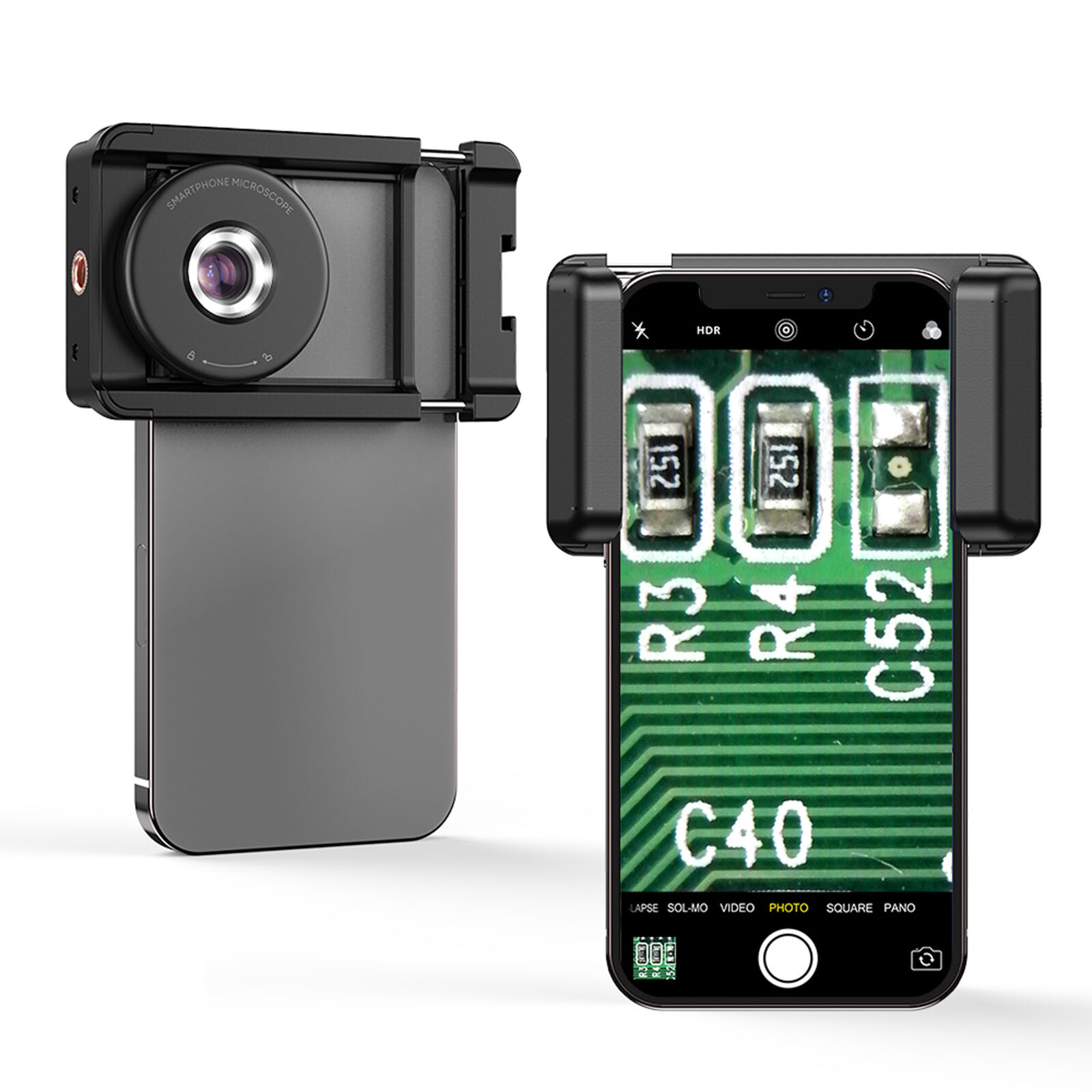 APEXEL Smartphone Microscope Portable Micro Exploration with LED Fill Light