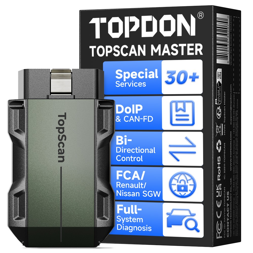 TOPDON Topscan Master Code Reader Car Diagnostic Tool All System OBD2 Scanner