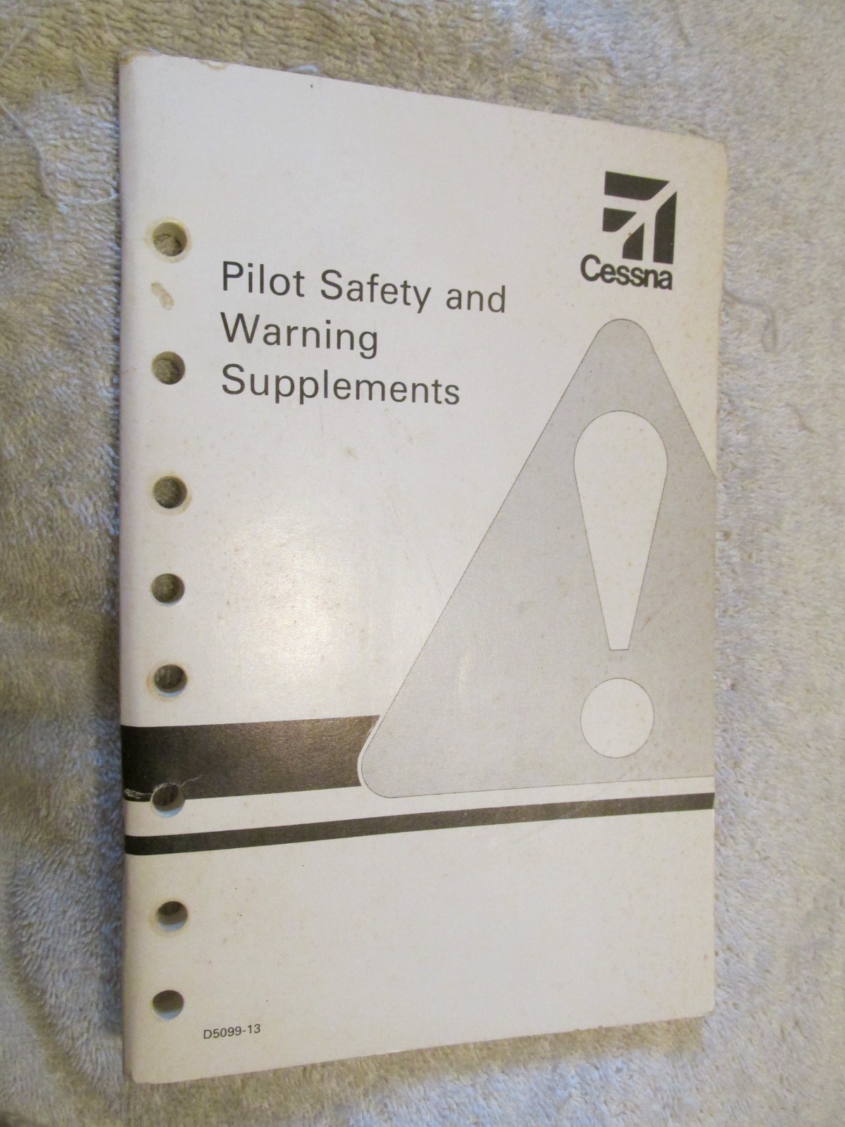 Cessna Pilot Safety and Warning Supplements from 1985 PB Book Manual