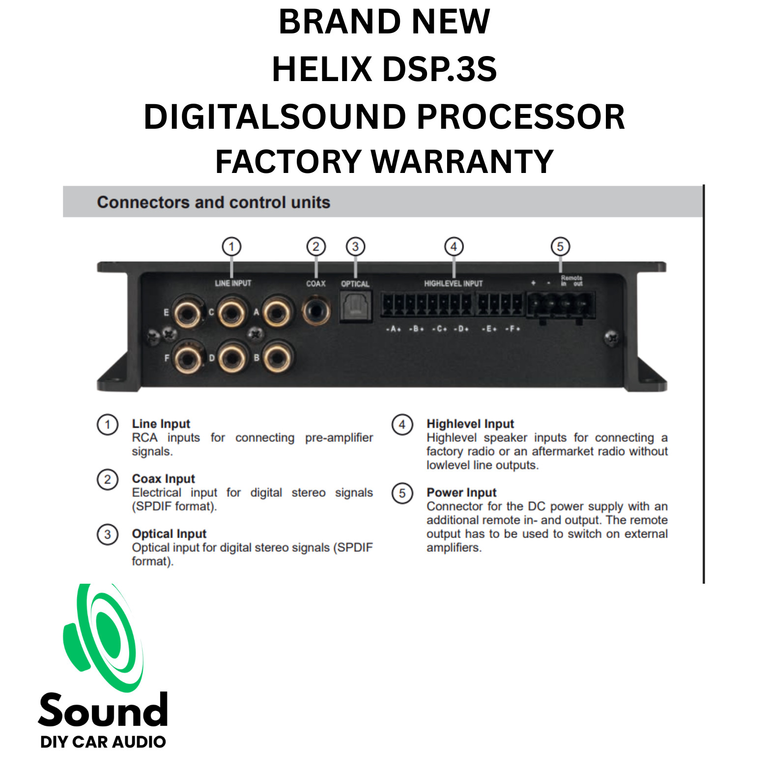 HELIX DSP.3S Digital High-Resolution 8-Channel Signal Processor 96 KHz / 32 Bit