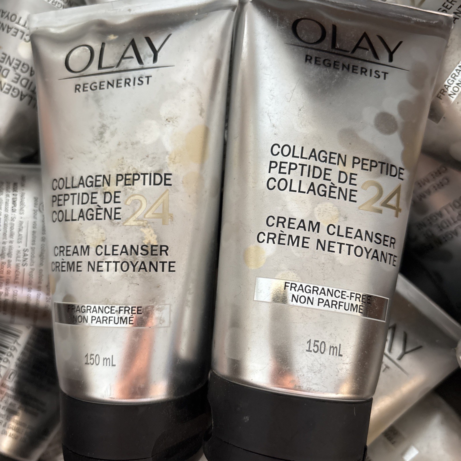 LOT X4 OLAY Regenerist Collagen Peptide 24 Cream Cleanser Face Fragrance Free