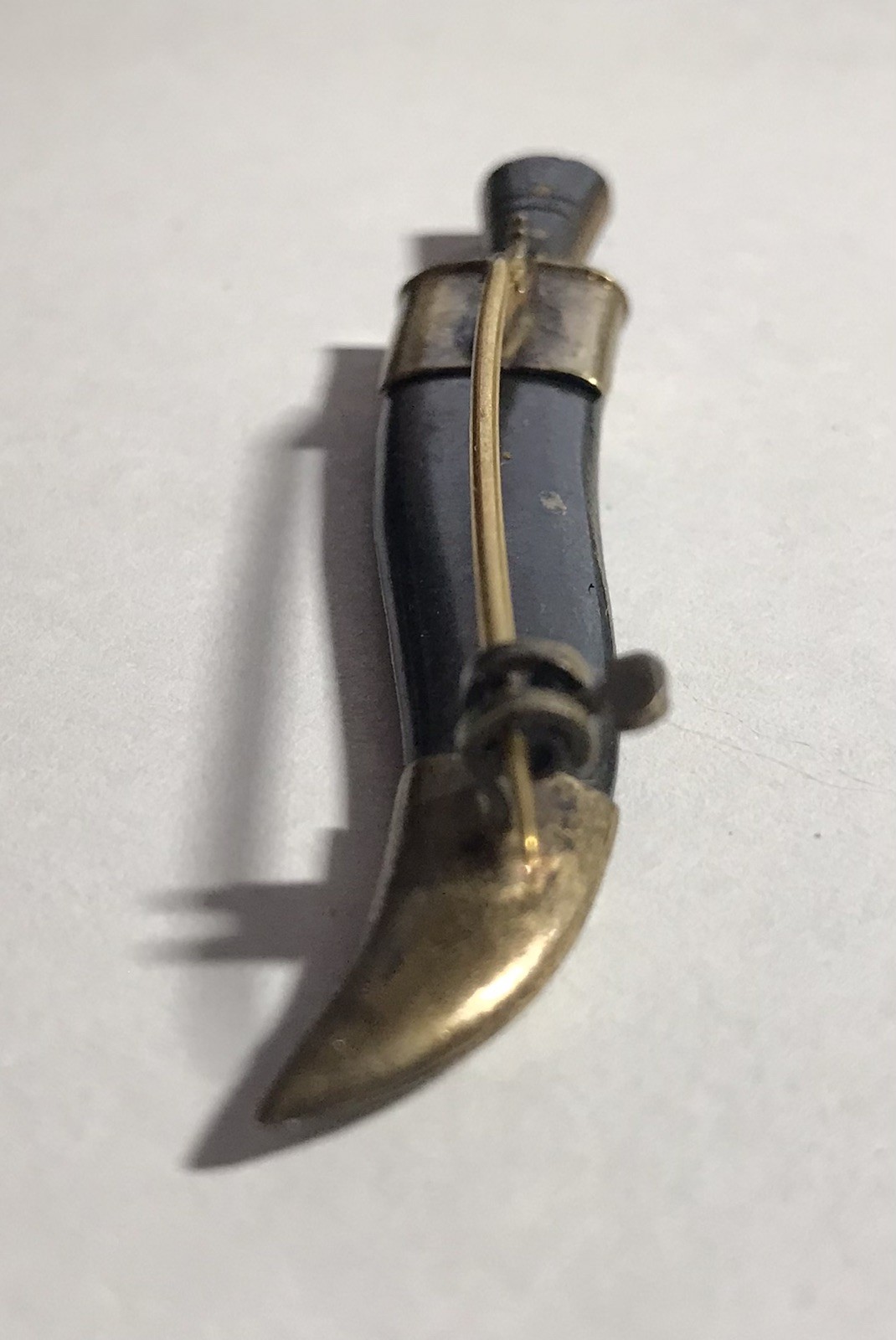 Vtg India Islamic Sikh Design Kirpan Dagger Khanjar Jambiya Curved Knife PIN