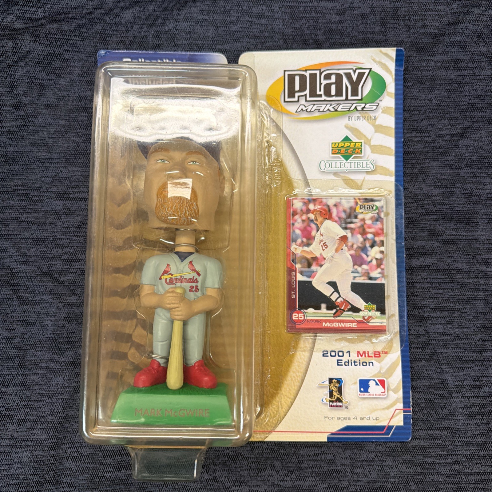 2001 Mark McGwire Playmakers Bobblehead With Card Inside Never Opened