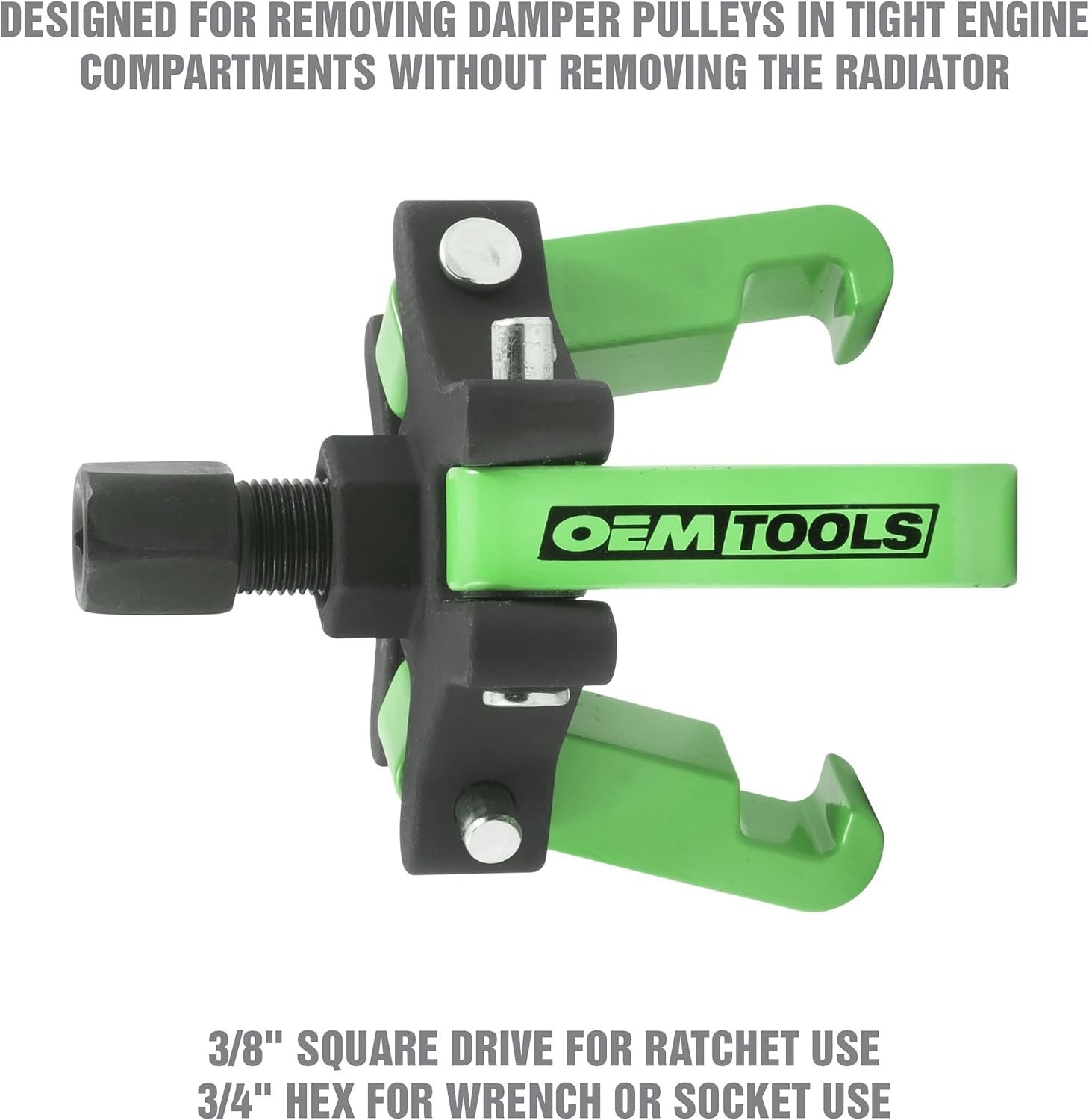 Versatile 6-Piece Harmonic Balancer Puller Kit with Portable Storage Case