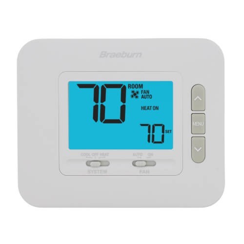 Braeburn 1030 1H/1C Non-Programmable Thermostat with 4.4in Display