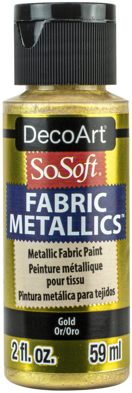 SoSoft Fabric Acrylic Metallic Paint 2oz Gold