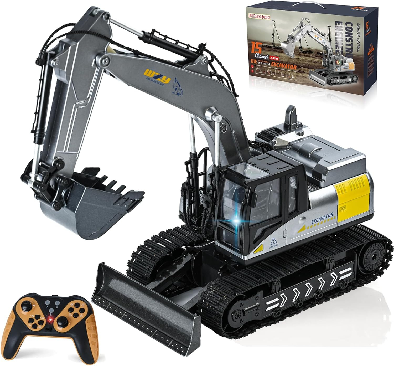 15CH RC Excavator Model – 2.4Ghz Remote Control Engineering Vehicle with Metal S