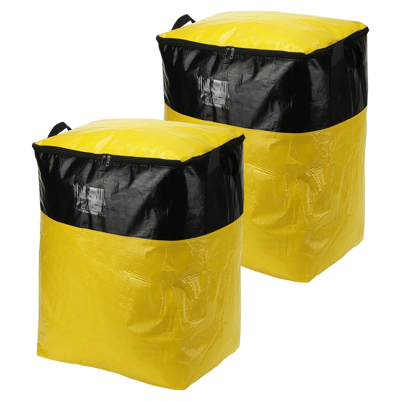 2Pcs Extra Large Moving Bags 20" x 20" x 28" Storage Bags Yellow