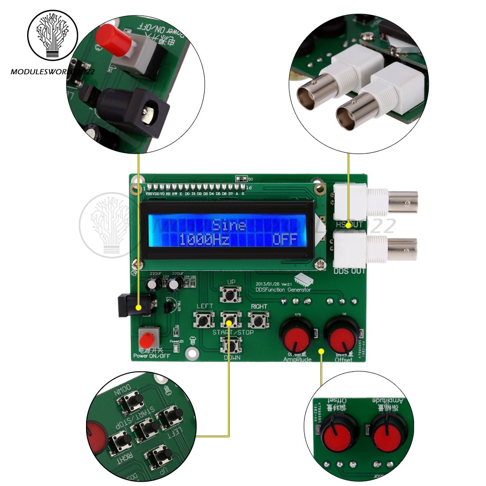 DDS Frequenz Function Signal Generator Module Sine Square Sawtooth Triangle Wave