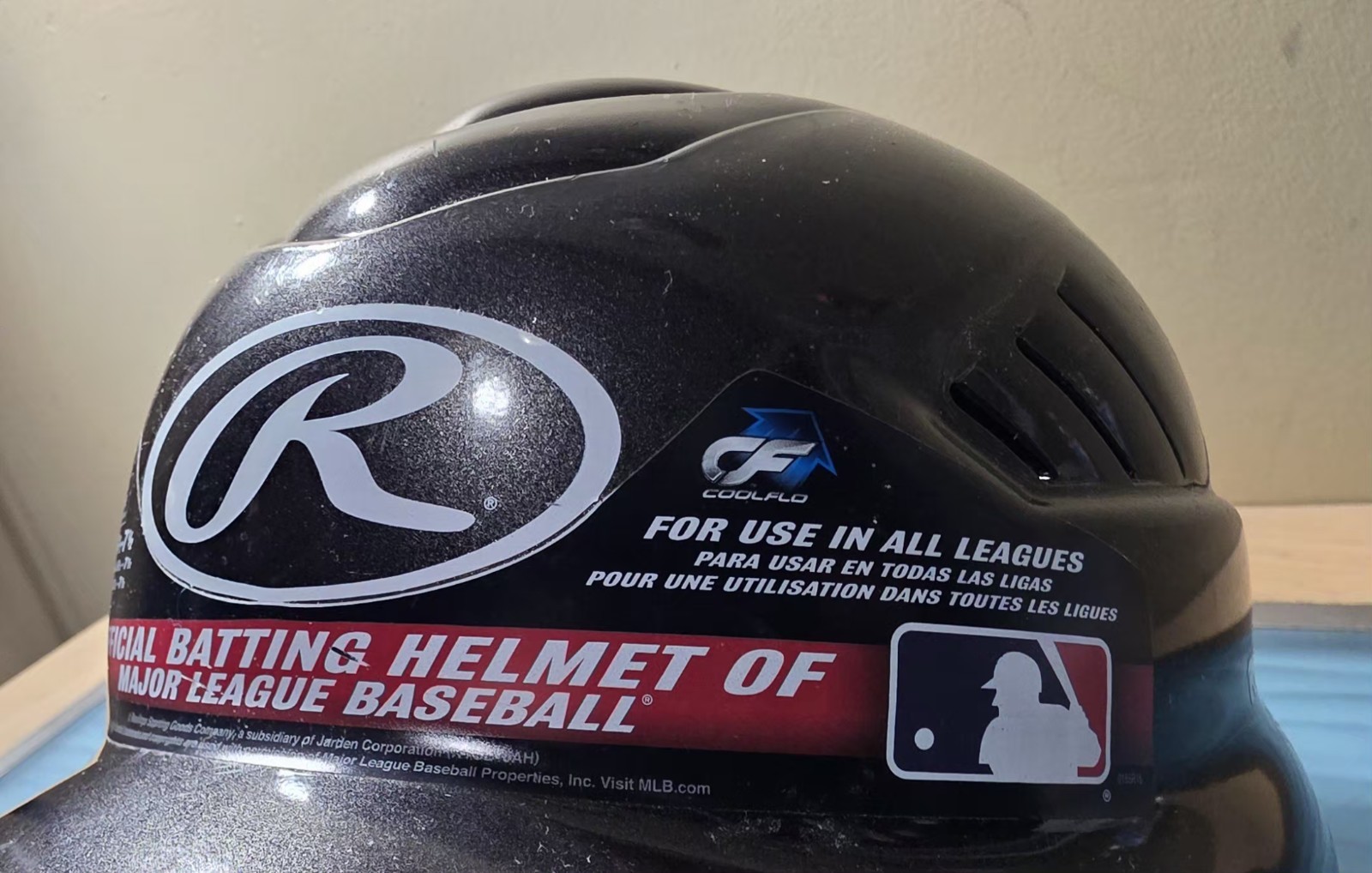 Rawlings One Size 6 1/2"-7 1/2" Black Baseball Helmet
