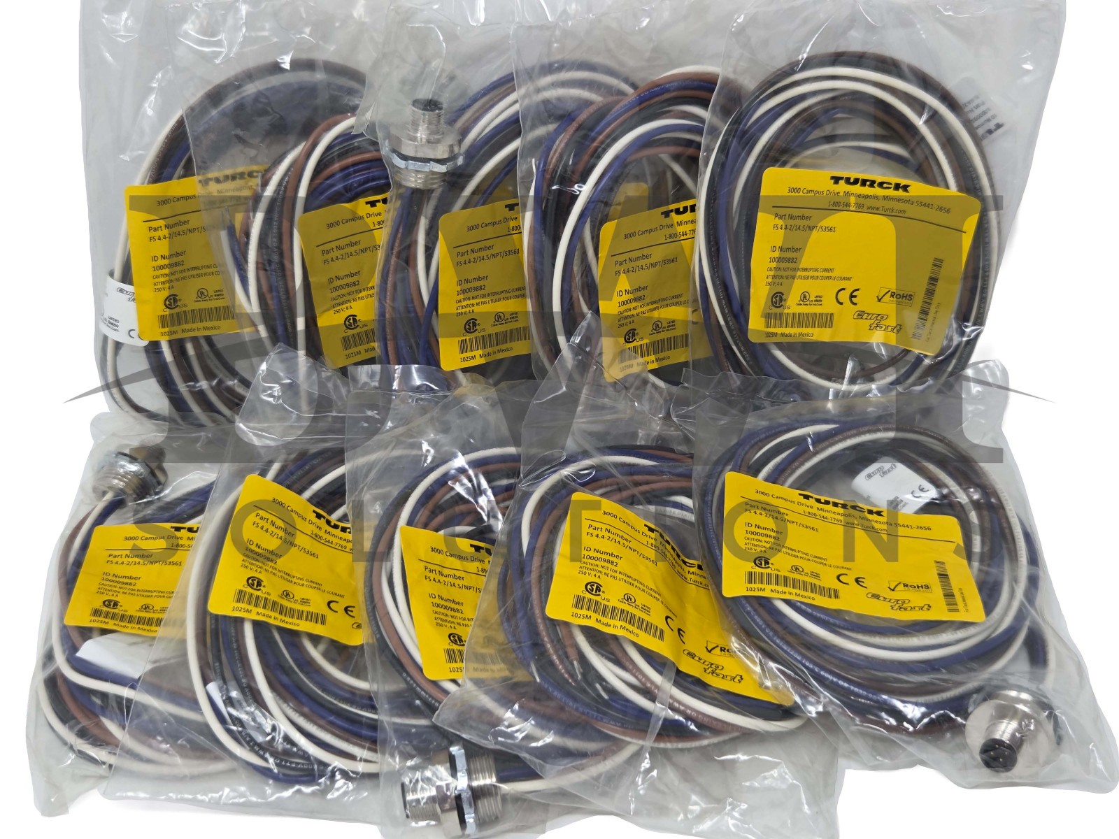 SEALED Turck FS 4.4-2/14.5/NPT/S3561 Euro-Fast Receptical 100009882 Lot of 10